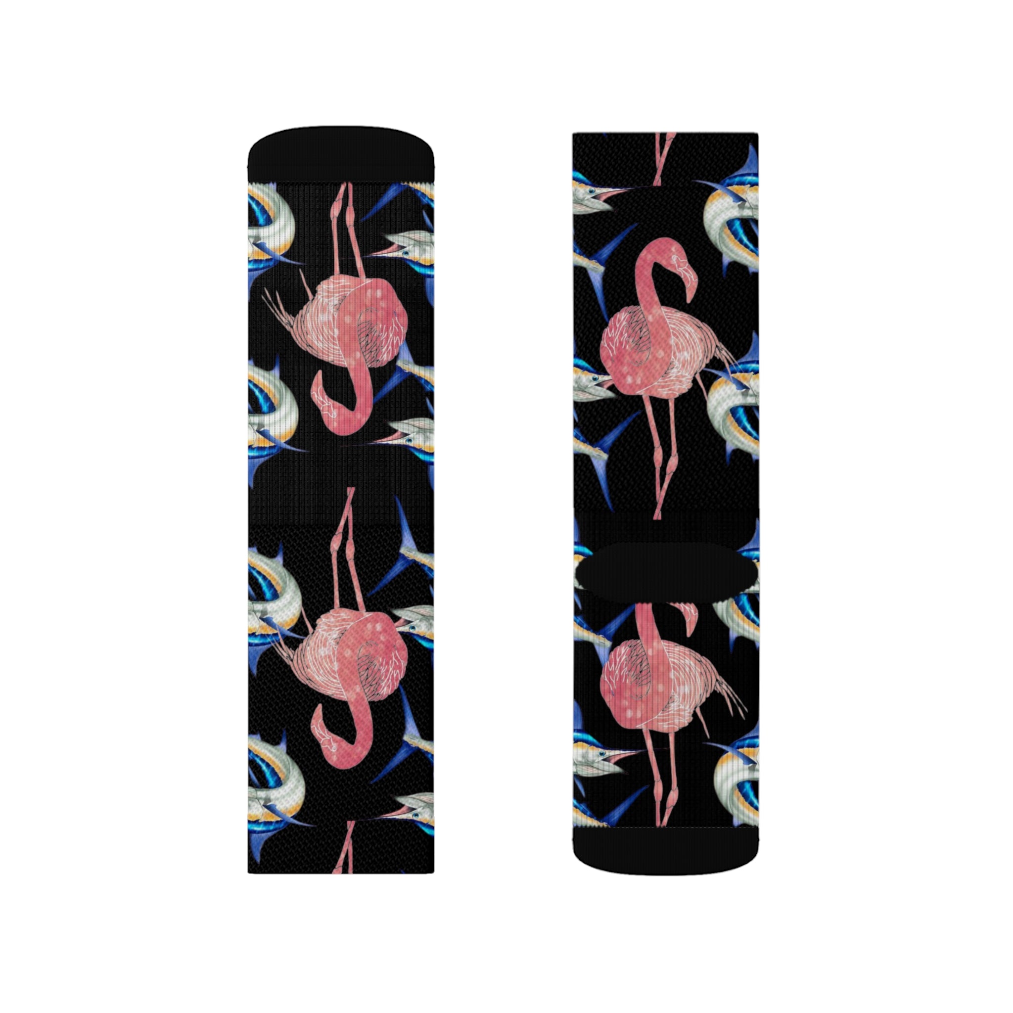 Blue Marlin & Flamingo Socks #2