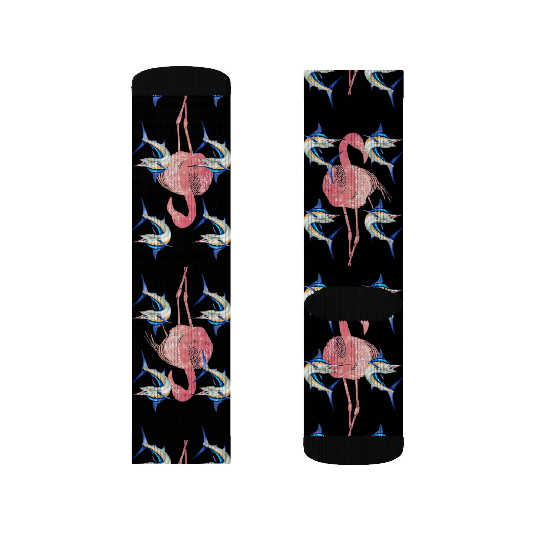 Blue Marlin & Flamingo Socks
