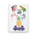 Tropical Bahamas Hardcover Journal — Pineapple, Flamingos & Sea Shell Travel Notebook