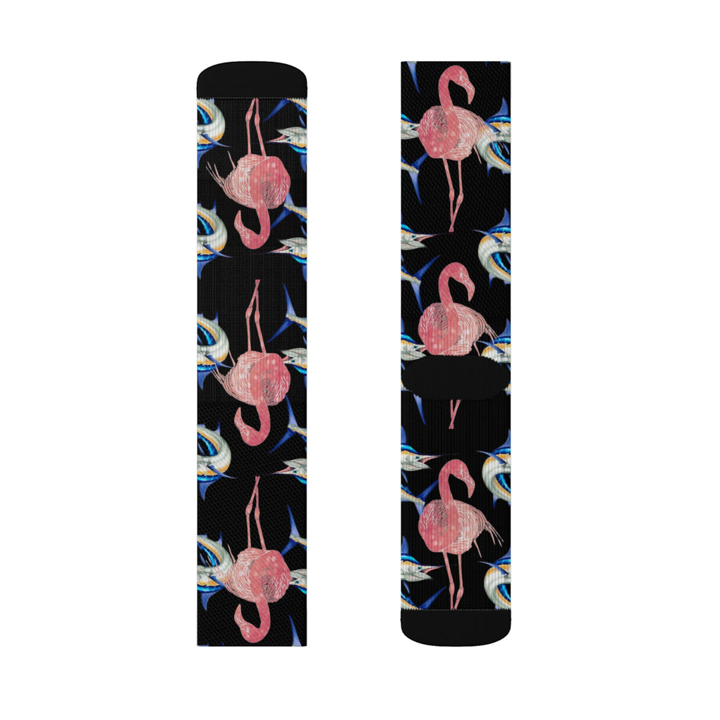 Blue Marlin & Flamingo Socks #2