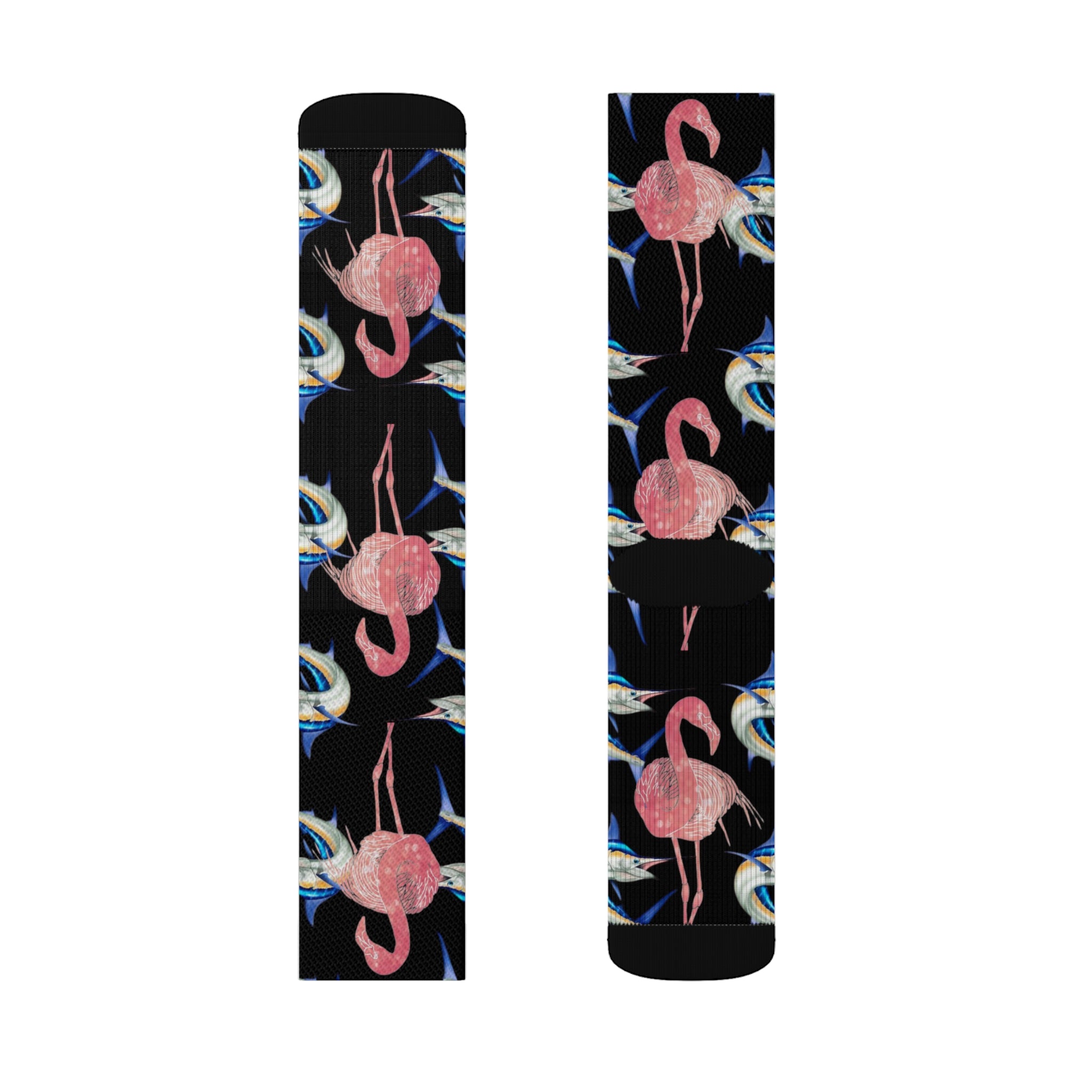 Blue Marlin & Flamingo Socks #2