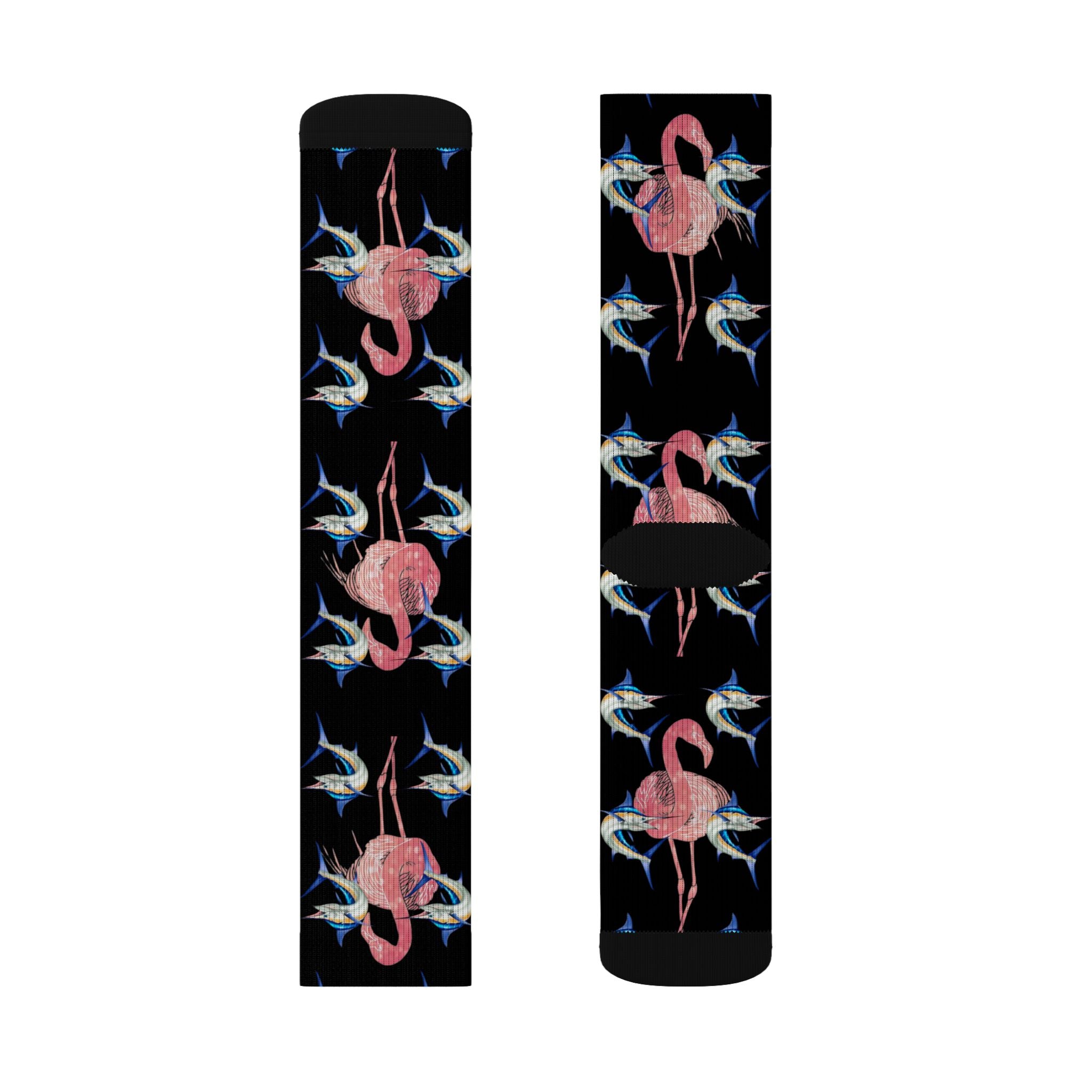 Blue Marlin & Flamingo Socks