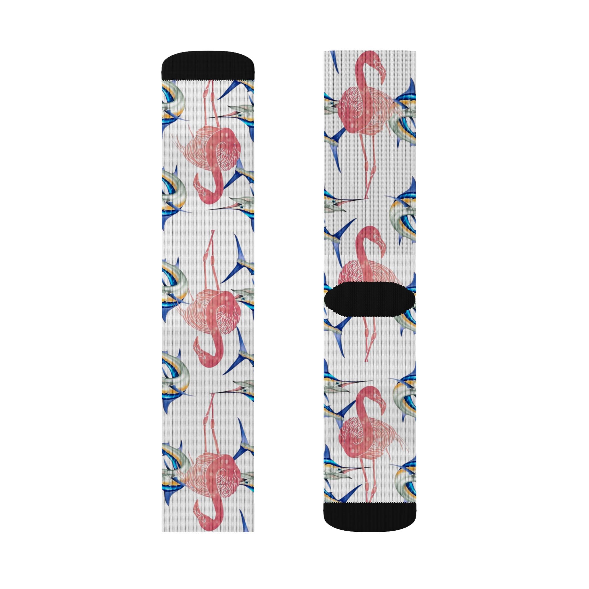 Blue Marlin & Flamingo Socks