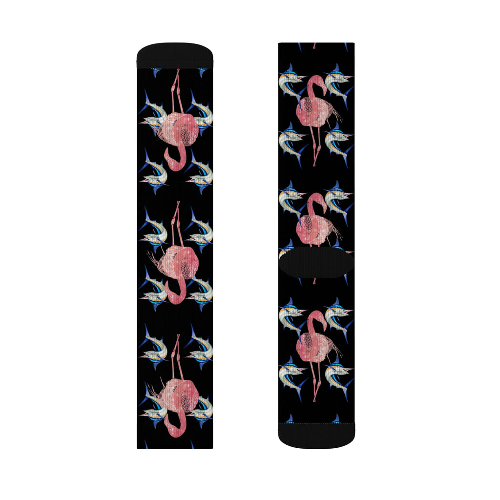 Blue Marlin & Flamingo Socks