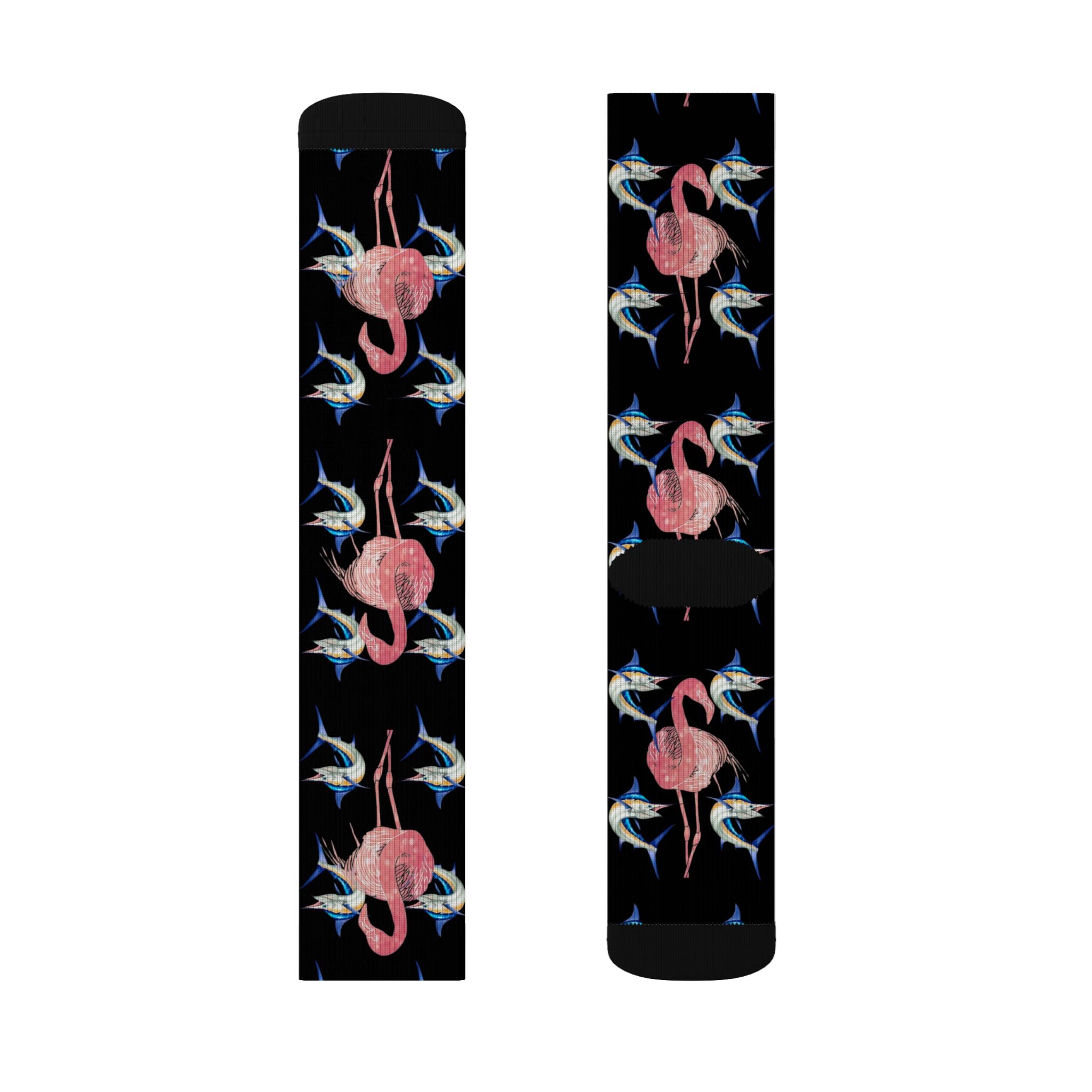 Blue Marlin & Flamingo Socks