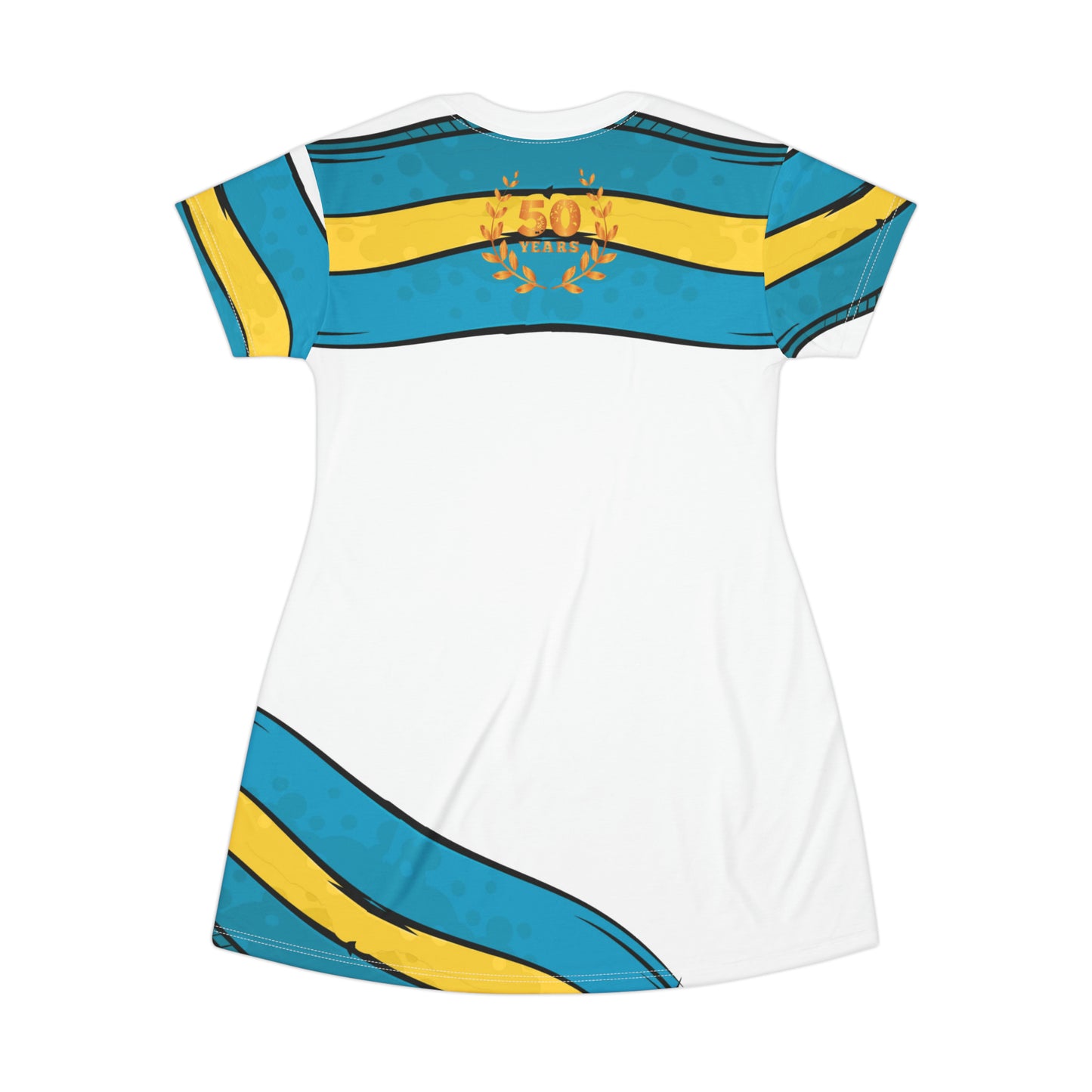 Bahamas T-Shirt Dress (AOP) White