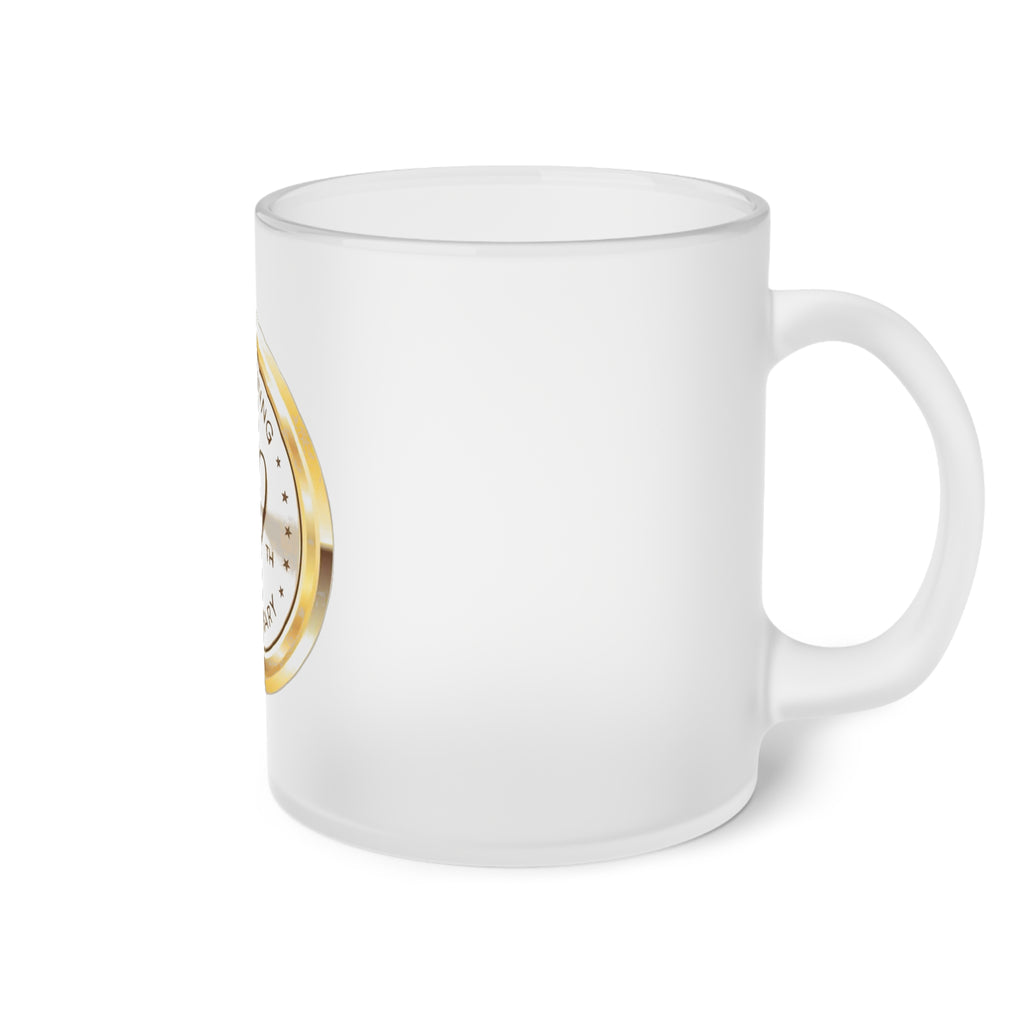 Frosted Glass Mug back view — Bahamas-themed sublimation mug by Treasure Trove Creations