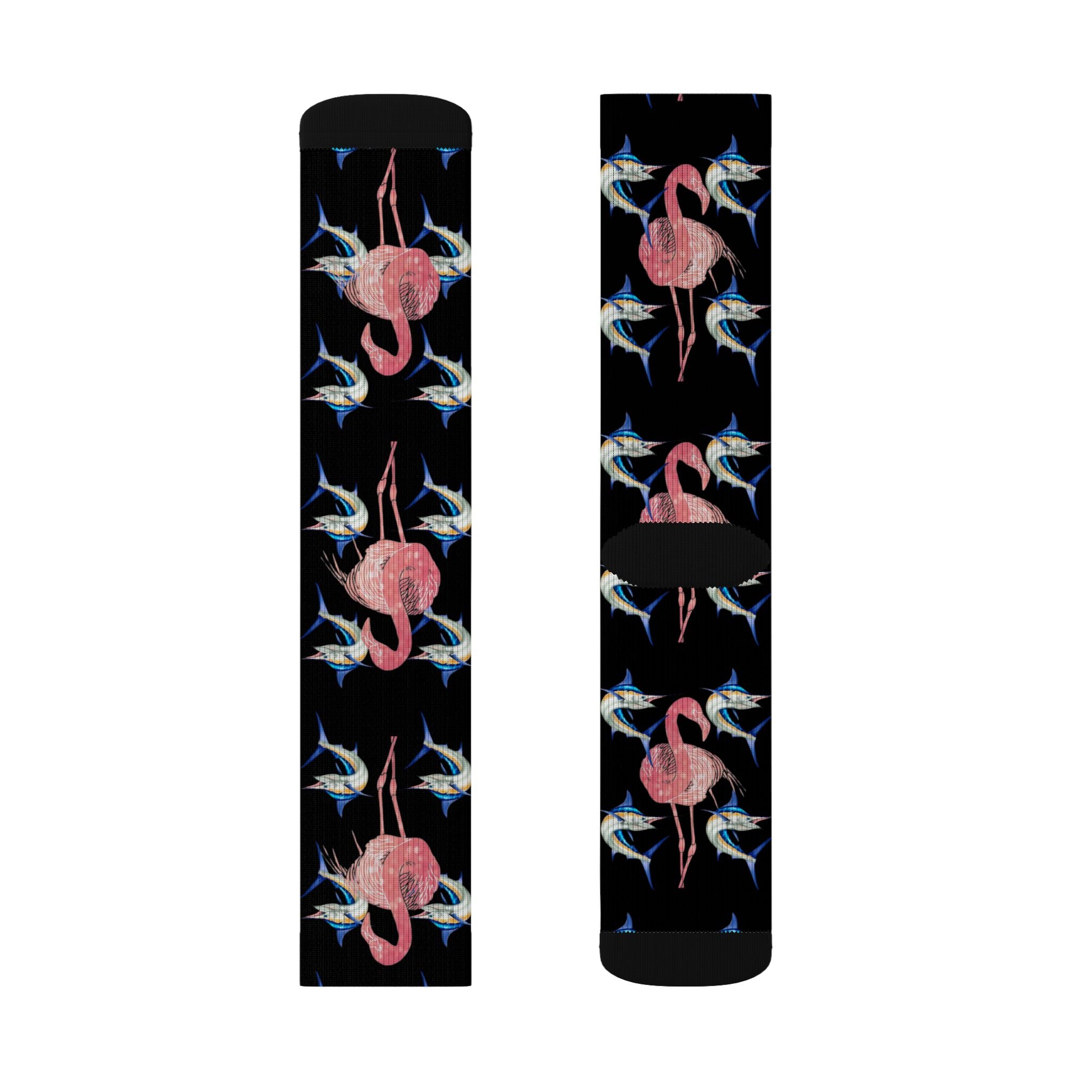 Blue Marlin & Flamingo Socks