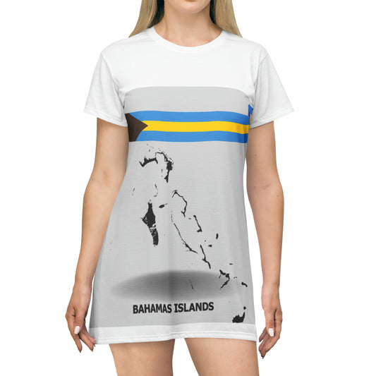 Bahamas T-Shirt Dress (AOP)