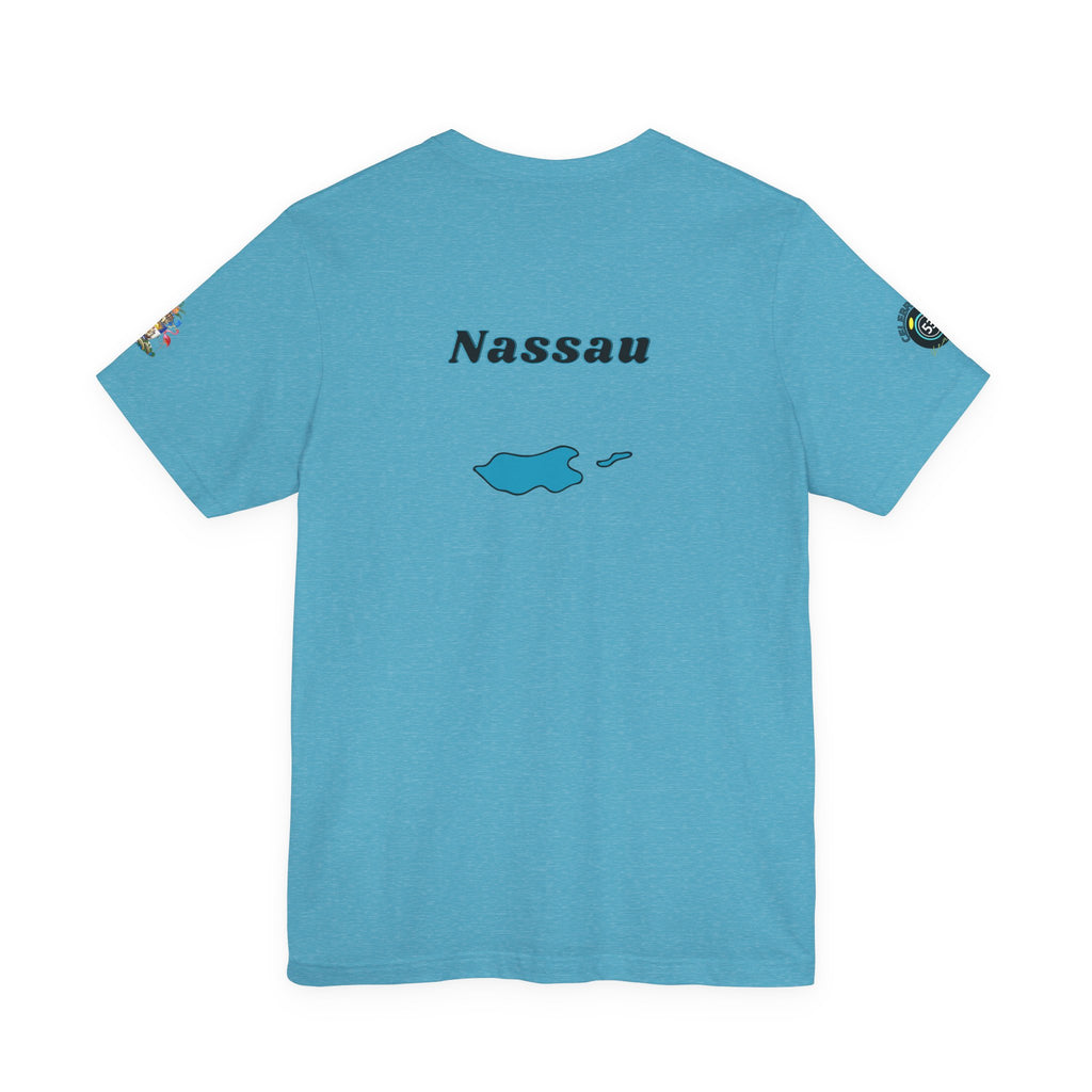 Nassau Bahamas Flag T‑Shirt — Nassau Island Map Tee