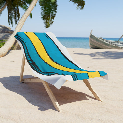 Bahamas Beach Towel 30x60 inch — vivid one-sided sublimation print, soft island beach towel