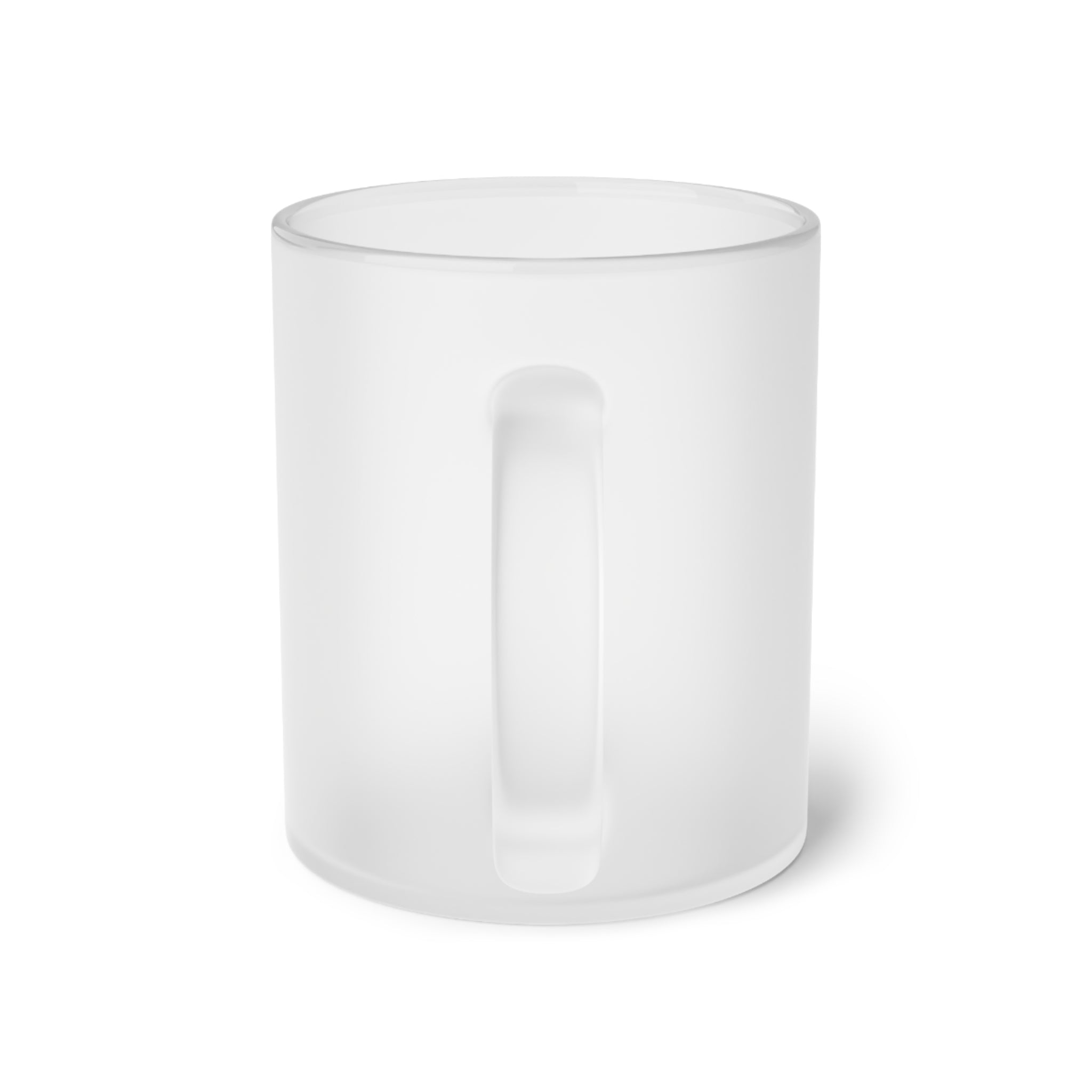 Flag Frosted Glass Mug side view — dishwasher-safe frosted glass, 0.33L capacity