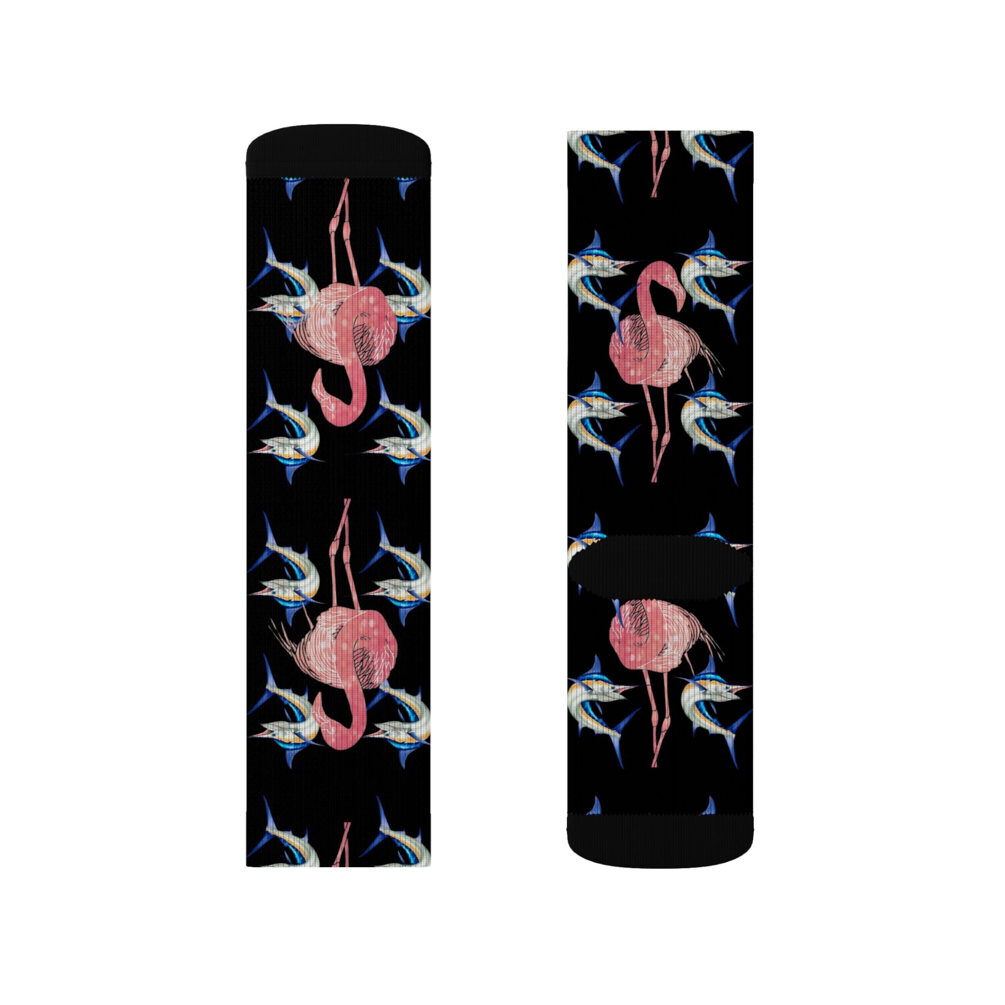 Blue Marlin & Flamingo Socks