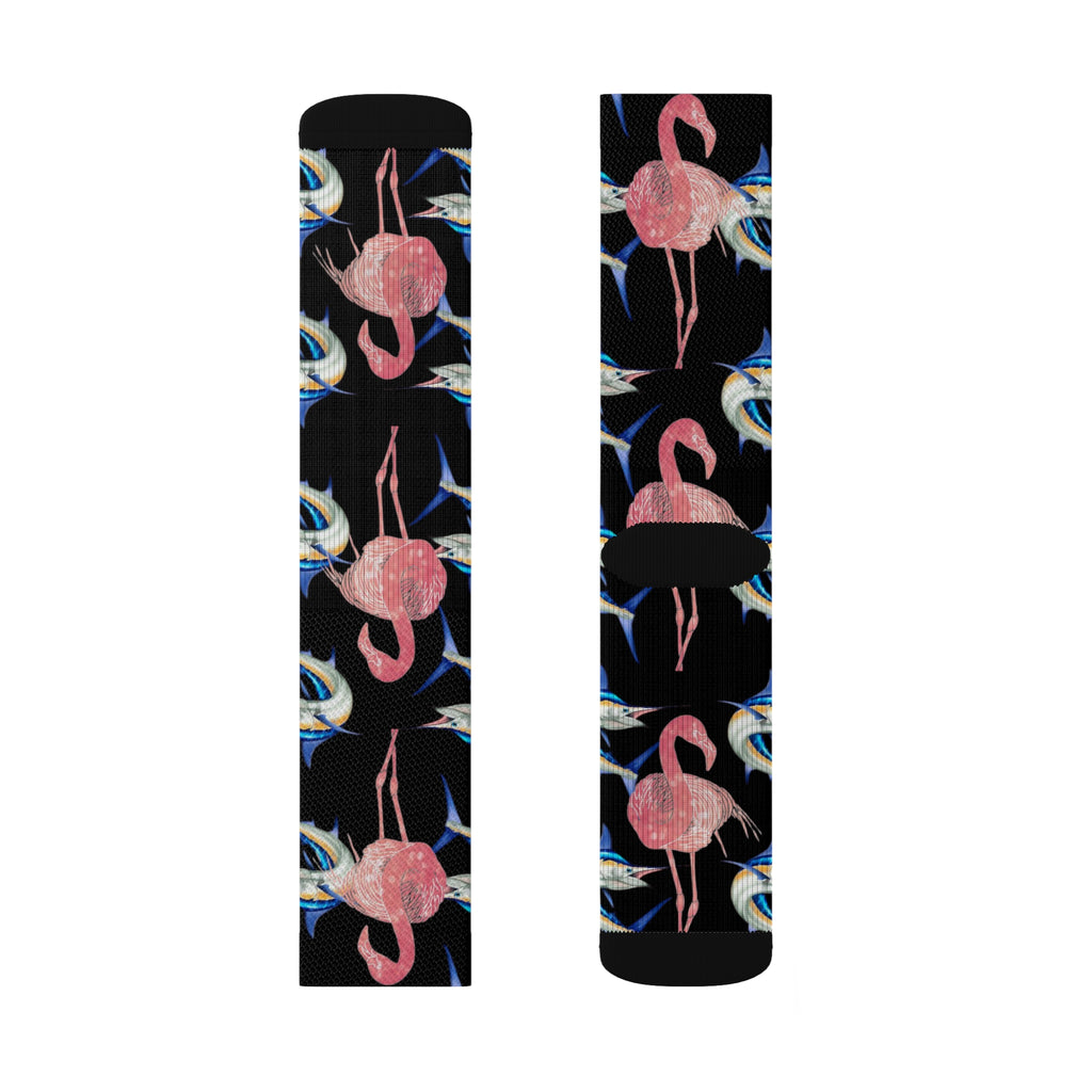 Blue Marlin & Flamingo Socks #2