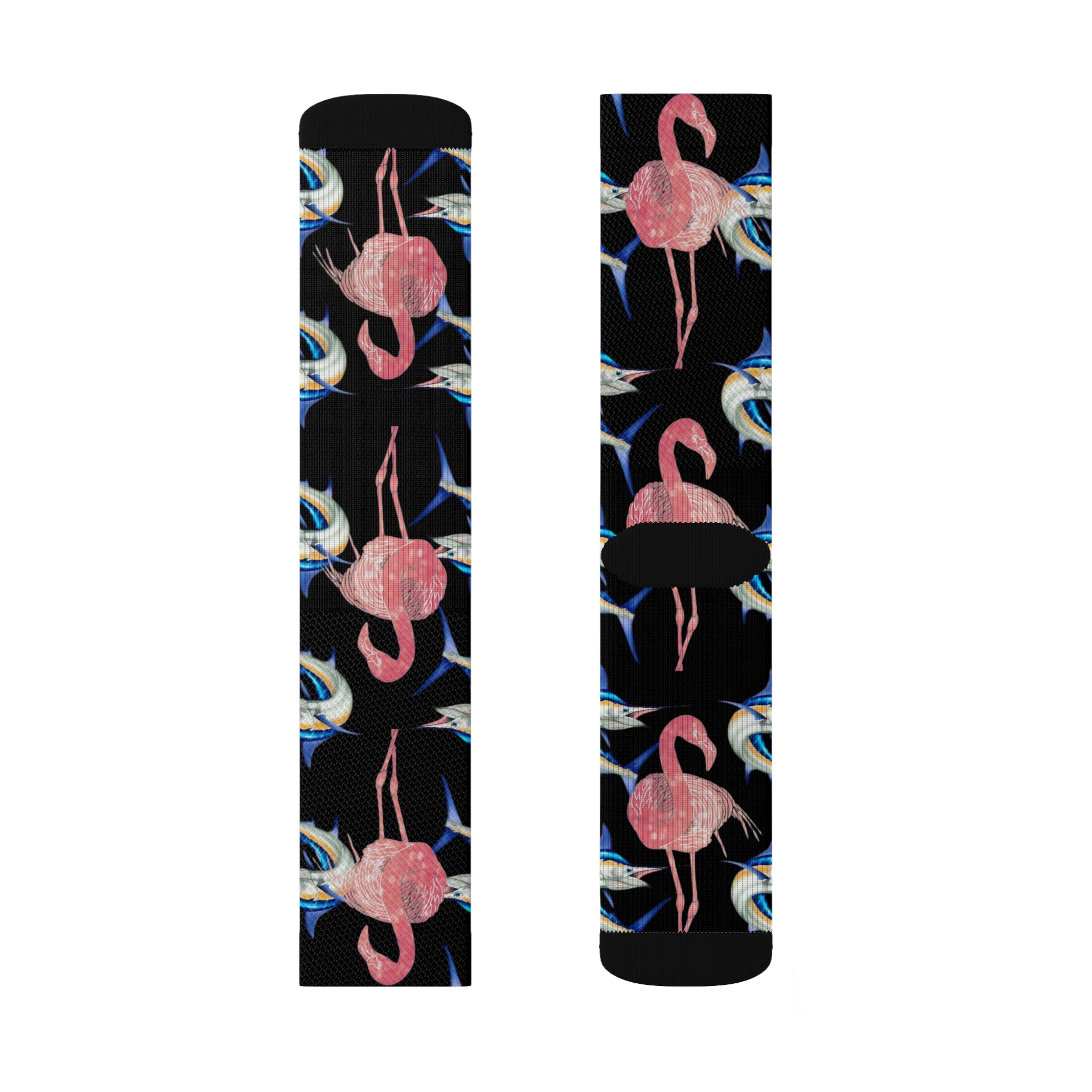 Blue Marlin & Flamingo Socks #2
