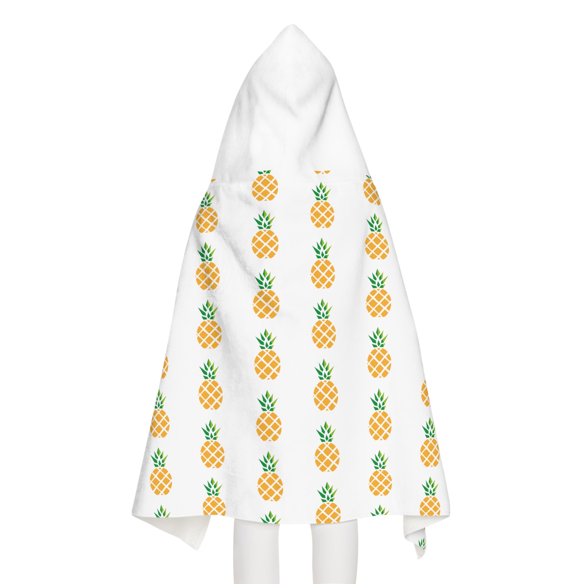 Youth Pineapple Hooded Towel detail — Bahamas kids beach gift by Treasure Trove Creations