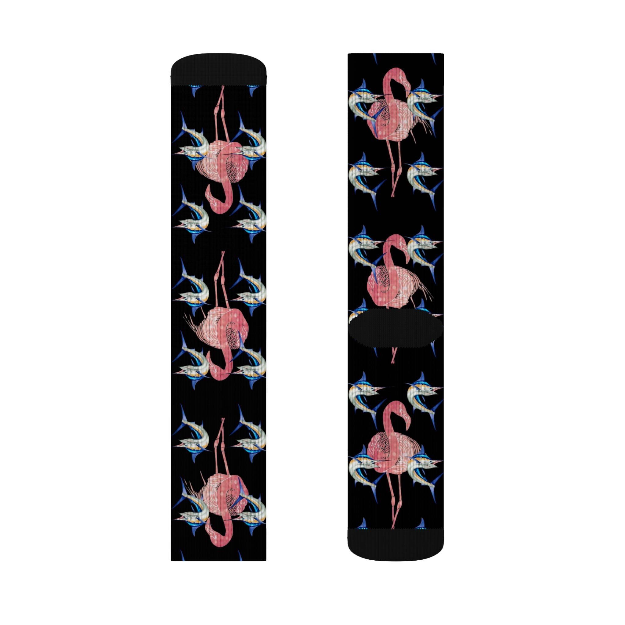 Blue Marlin & Flamingo Socks