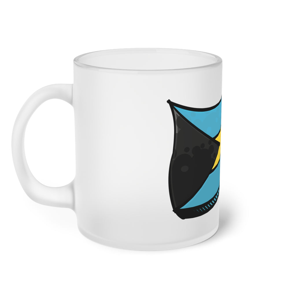 Bahamas Flag Mug back view — vibrant flag sublimation print by Treasure Trove Creations