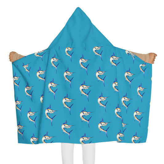 Youth Blue Marlin Hooded Towel