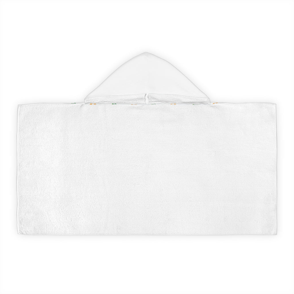 Youth Pineapple Hooded Towel back view — 66% polyester outer, one-sided sublimation print