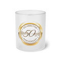 Frosted Glass Mug front view — 11oz custom sublimation print, island-inspired design