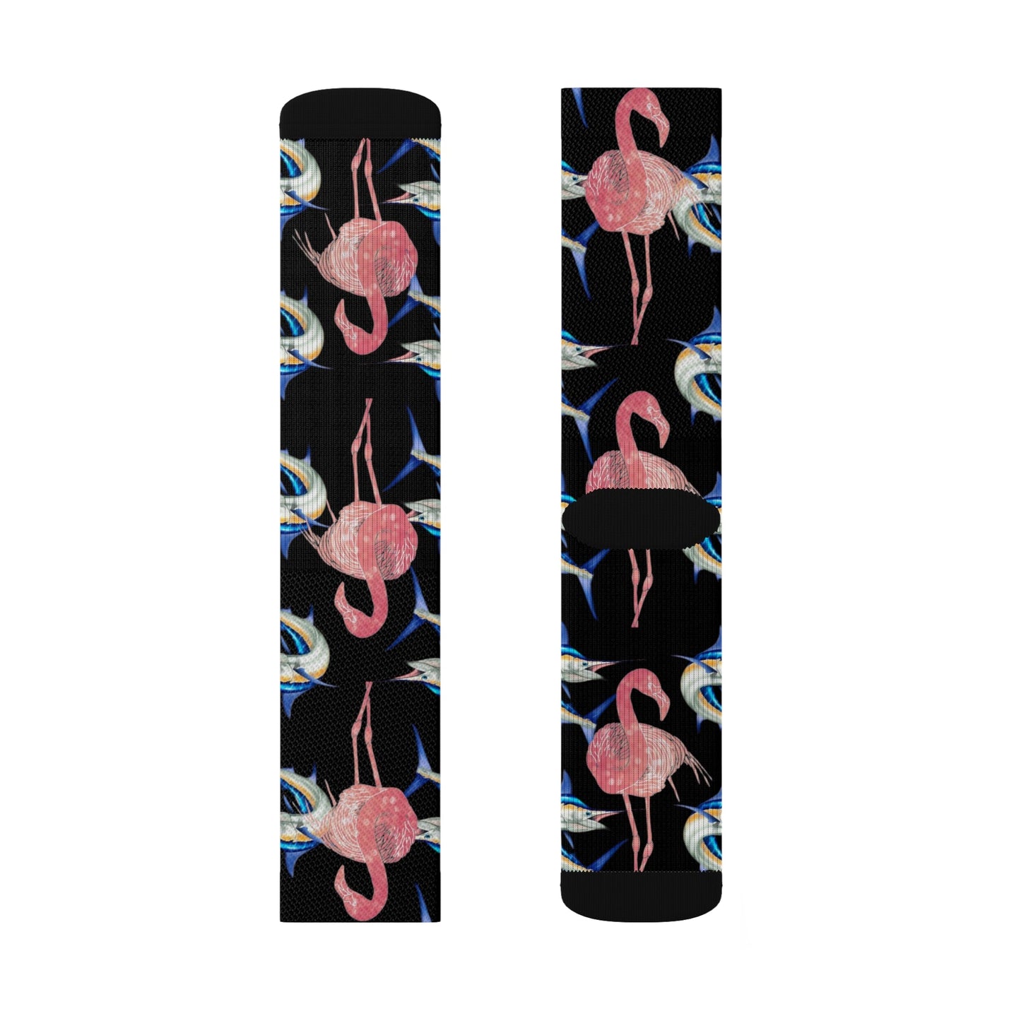 Blue Marlin & Flamingo Socks